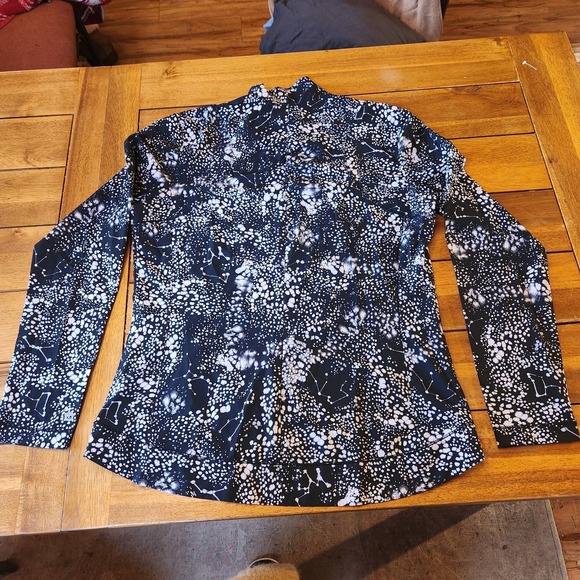 Barco One Zip Up Scrub Jacket Constellation Black White Size Medium - Picture 6 of 11